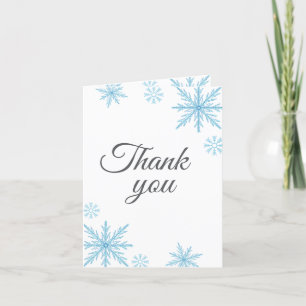 Elegant Winter Wonderland  Snowflakes Thank You Card
