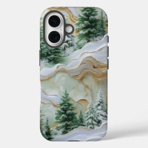 Elegant Winter Wonderland with Snow-Covered Trees  iPhone 16 Case