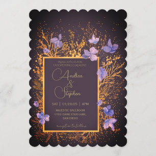 Elegant Wintry Foliage Winter Wedding Invitation