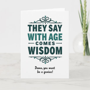 Elegant Wisdom Birthday Card