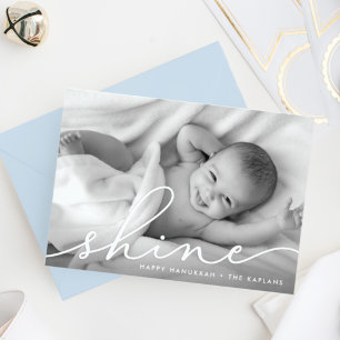Elegant Wish   Hanukkah Photo Holiday Card