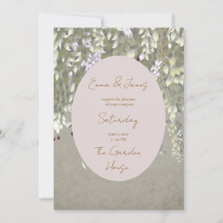 Elegant Wisteria Painted Floral Invitation Card |