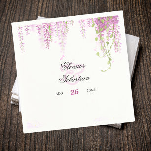 Elegant Wisteria Purple Wedding Napkin