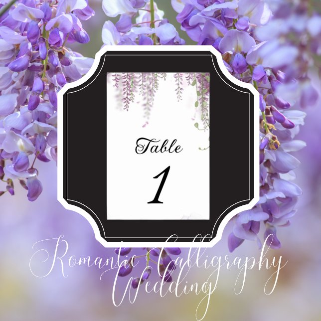 Elegant Wisteria Purple Wedding  Table Number (Table Numbers)