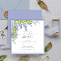 Elegant Wisteria Watercolor Floral Bridal Shower