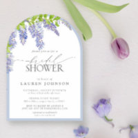 Elegant Wisteria Watercolor Floral Bridal Shower