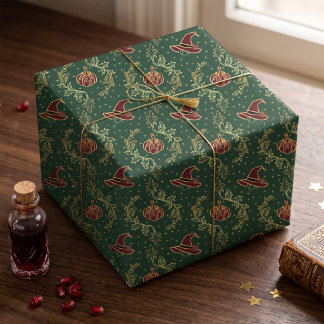Elegant Witchy Whimsigoth Halloween Wrapping Paper
