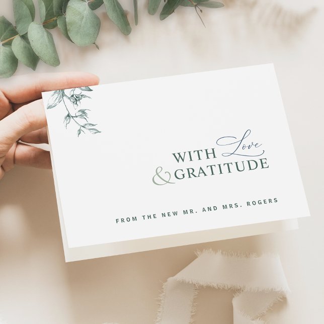 Elegant  With Love and Gratitude, Green Thank You (Creator Uploaded)