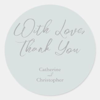 Elegant "With Love, Thank You" Sticker