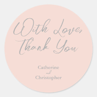 Elegant "With Love, Thank You" Sticker