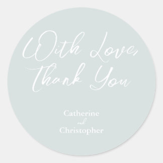 Elegant "With Love, Thank You" Sticker