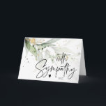 Elegant With Sympathy Condolence Mourning Heart Card<br><div class="desc">Send a special heart felt message to your loved ones with this simple never forgotten sympathy greeting card,  let them know your thoughts are with them as they travel through these hard times.</div>