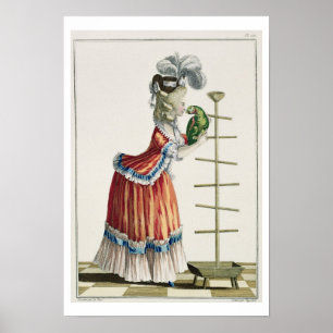 Elegant Woman in a Caraco 'a la Polonaise' and a h Poster
