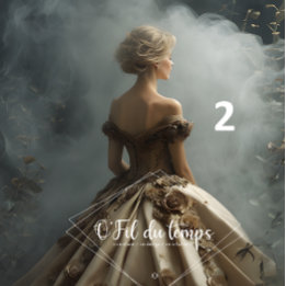 Elegant Woman in Opulent Ball Gown Tissue Paper