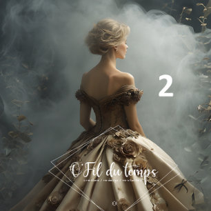 Elegant Woman in Opulent Ball Gown  Tissue Paper