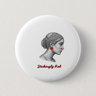 Elegant Woman Portrait 6 Cm Round Badge