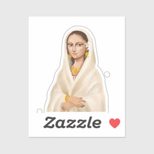Elegant Woman Portrait Cultural Art Illustration