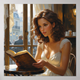 Elegant Woman Vintage Style Art Print
