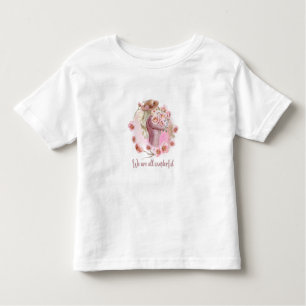 Elegant Women Amidst Pink Blossoms Toddler T-Shirt