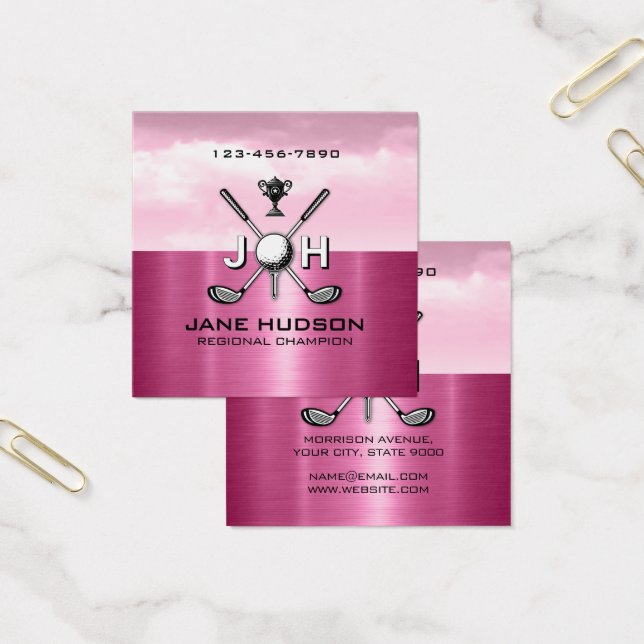 Elegant Women Golf Monogram Design (Office)