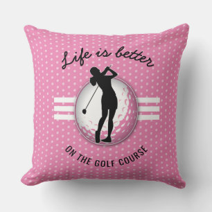 Elegant Women Golfer Design Cushion