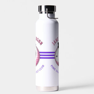 Elegant Women Golfer Design Water Bottle