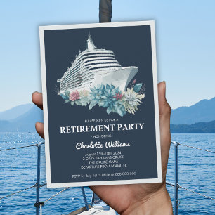 Elegant Women Retirement Party Cruise Ship Invitation