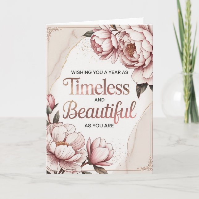 Elegant Women’s Birthday Card (Front)