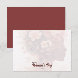 Elegant Women's Day Celebration Floral March 8 Card