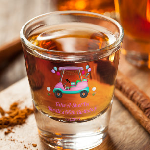 Elegant Women's Golf Party Cart Birthday Shot Glass