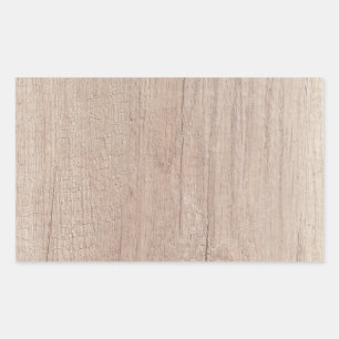 Elegant Wood Board Look Blank Trendy Template Rectangular Sticker