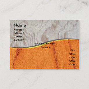 Elegant Wood Business Card