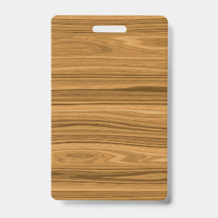 Elegant Wood grain style ID Badge