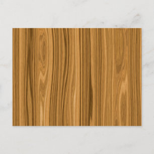 Elegant Wood grain style Postcard