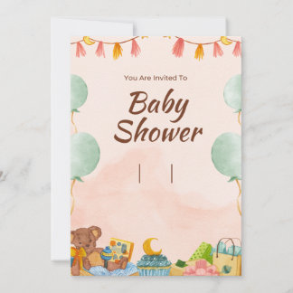 Elegant Woodland Baby Shower Invitation