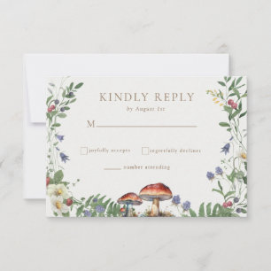 Elegant Woodland Forest Wedding RSVP Card