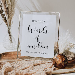 Elegant Words of wisdom wedding sign