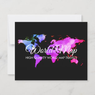 Elegant World Map Trip Globe Travel Agent office