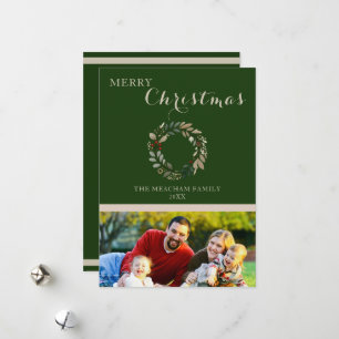 Elegant Wreath Family Photo Card