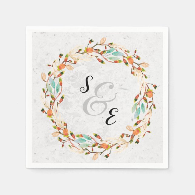 Elegant Wreath for all occassions Napkin (Front)