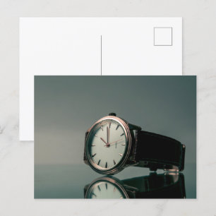 Elegant wristwatch, fine art postcard