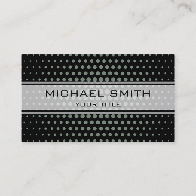 Elegant Xanadu Polka Dot Pattern Business Card (Front)