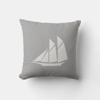 Elegant Yacht on Light Grey Cushion
