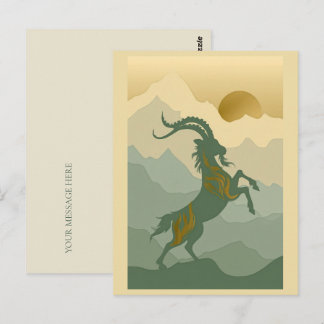 Elegant Year of the Goat 2027 Invitation Postcard