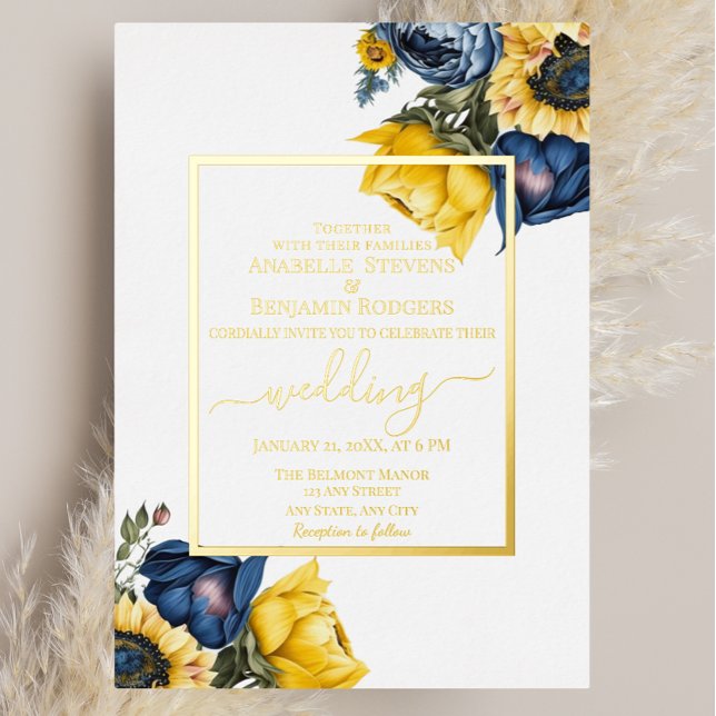 Elegant Yellow and Blue Floral Wedding (Creator Uploaded)