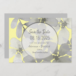Elegant Yellow and Grey Wedding Save The Date
