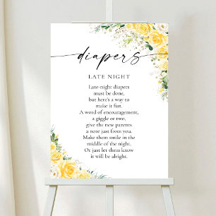 Elegant Yellow Baby Shower Poster