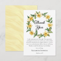 Elegant Yellow Daffodils Floral Wreath Birthday