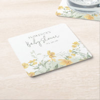 Elegant Yellow Floral Baby Shower