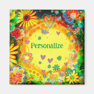 Elegant Yellow Floral Customised Inspirivity  Magnet